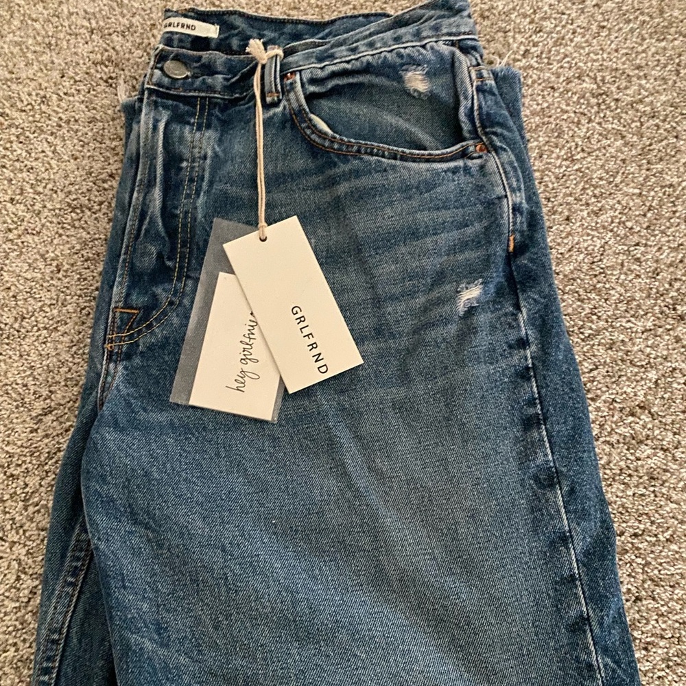 GFLFRND Helena rigid high waist jeans size 32 New with tags ! Sold out style .